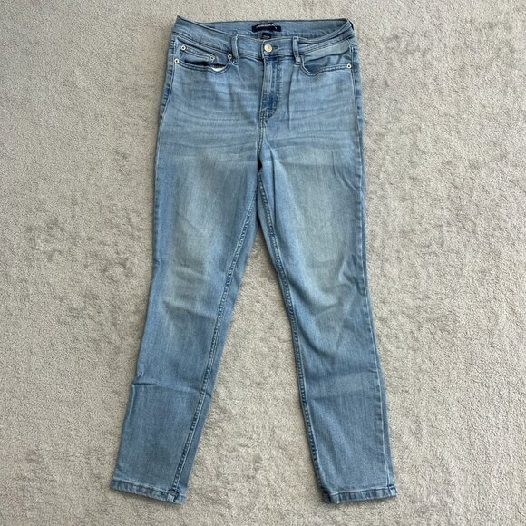 Calvin Klein Women's Size 10 High Rise Skinny Jeans Light Wash Denim - Picture 5 of 9